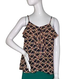 The Webster Miami Top Sleeveless Ruffle Front Full Lining Size L